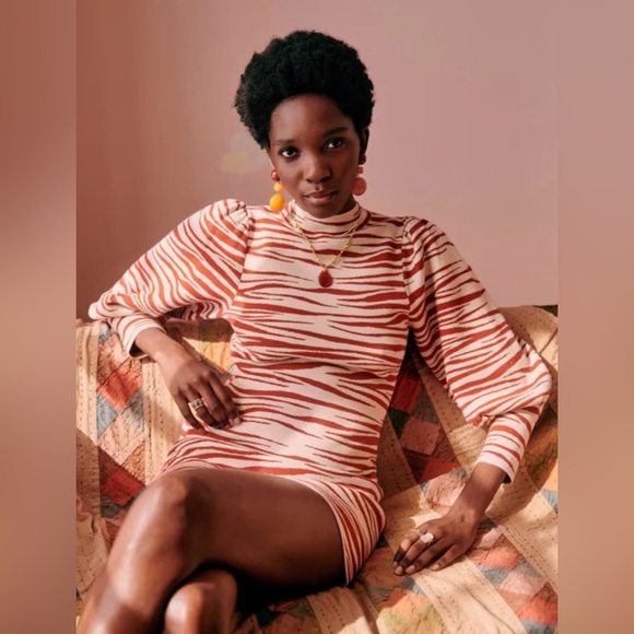 NWT Sezane Beth sweater dress zebra XS - Picture 1 of 10